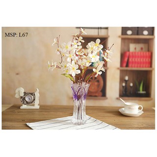 Lọ hoa pha lê họa tiết tím( 2 size)
