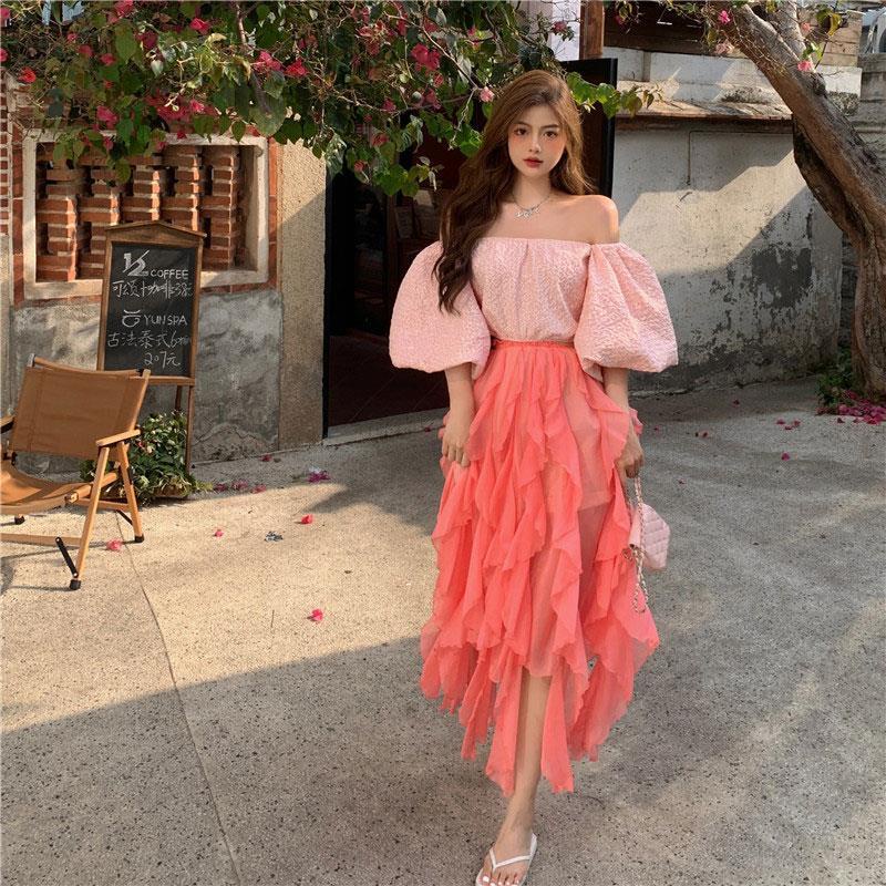 Áo khoác croptop nữ bigsize cardigan croptop Áo sơ mi kiểu Pháp ,áo tay bồng ,dành cho người thích hợp thiết kế Hồng Kông cổ điển ngắn trễ vai mỏng mùa hè nữ