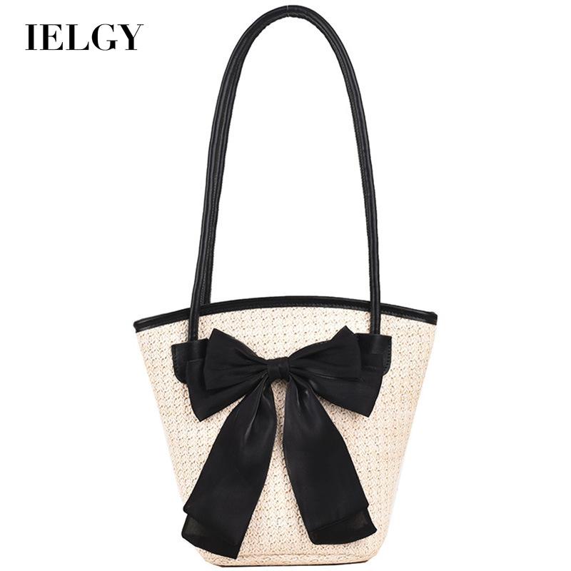 Túi đeo vai IELGY đan rơm sức chứa lớn thời trang cho nữ