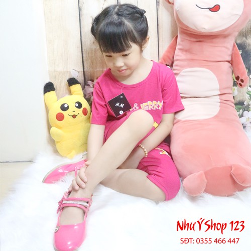 A96 - Bộ Cộc Tay Quần Ngố Chất Cotton 4 chiều cho bé gái