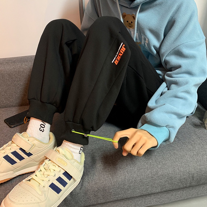 Quần dài thể thao dáng rộng phong cách Hồng Kông thời trang thu đông 2023 dành cho nam