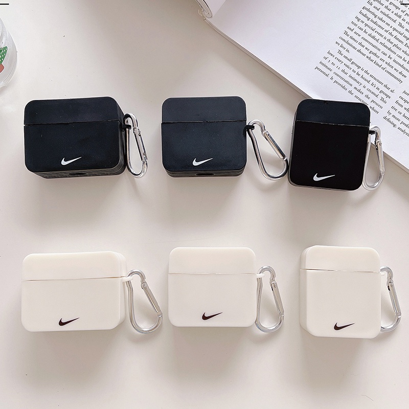 Vỏ Bảo Vệ Hộp Sạc Tai Nghe AirPods 1/2/3/Pro Hình Vuông Họa Tiết Nike Độc Đáo Chống Sốc Tiện Dụng