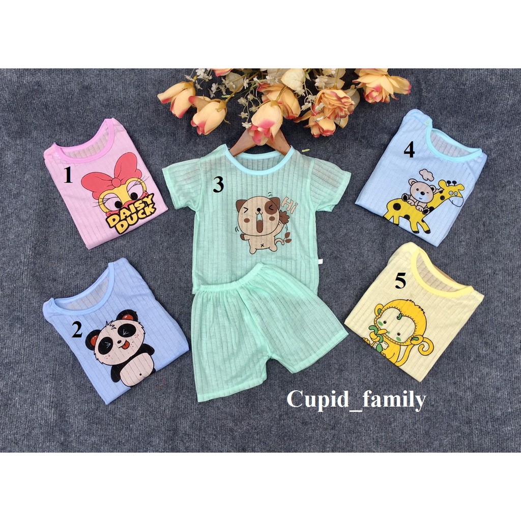 Bộ cotton giấy mỏng mát cho bé trai bé gái - SSCT