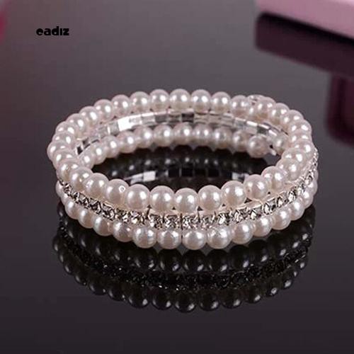 Vòng tay hạt giả ngọc trai màu trắng thanh lịch cho nữ