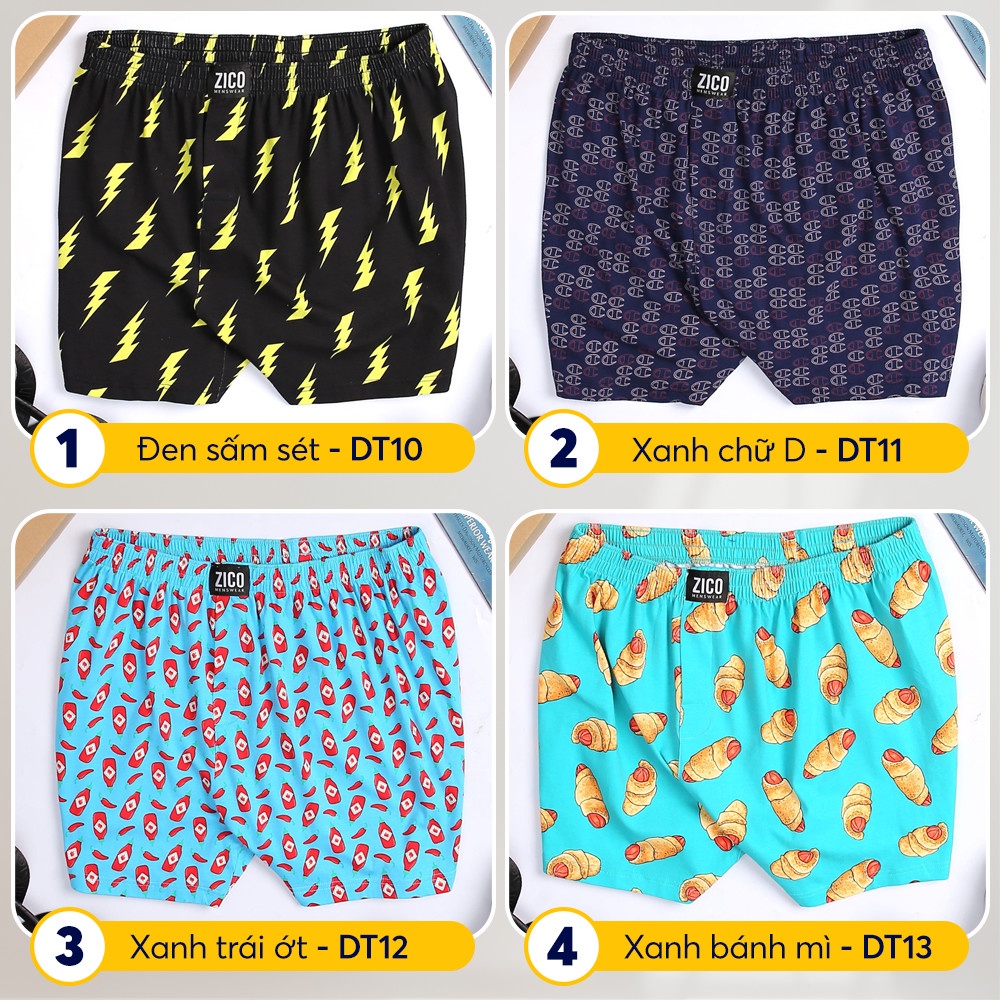 Quần đùi Walrus mặc nhà ZICO MENSWEAR hoạ tiết Rêu Trái Thơm - DT15