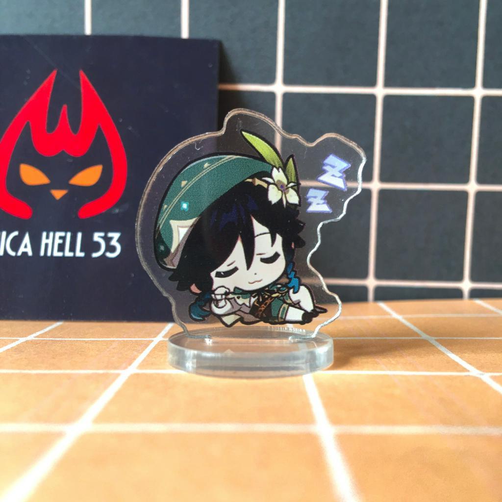 Standee Mica Mini Genshin Impact Standee Anime Manga Genshin Impact Acrylic 3cm Dễ Thương Lấp Lánh Hologram