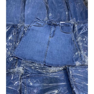 chân váy jeans dáng A