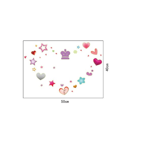 Decal trang trí tường - Hình Trang trí Trái Tim 02 - DẠ QUANG