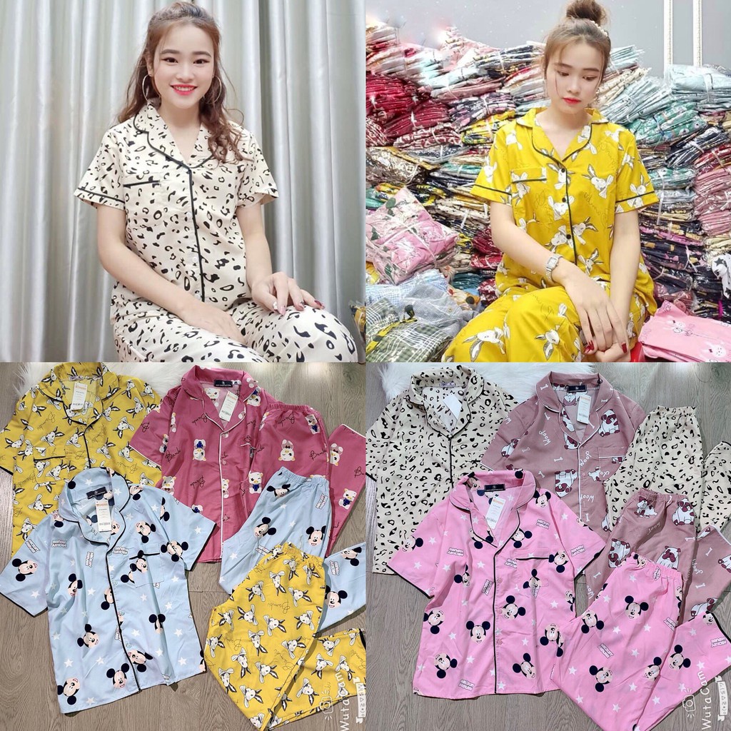 BỘ KATE THÁI TAY CỘC QUẦN DÀI - SET PIJAMA HOT