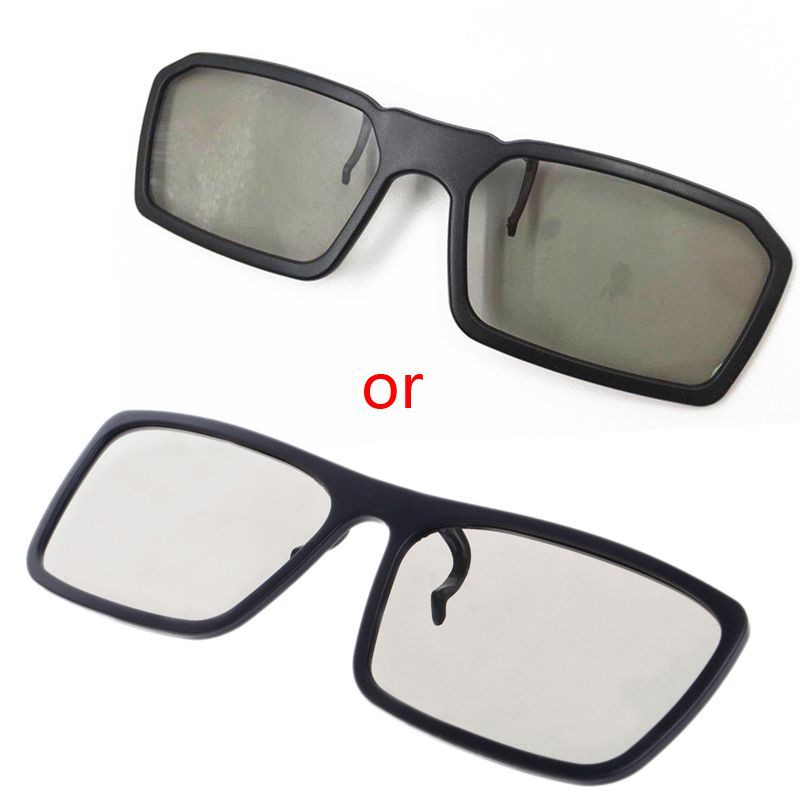 CRE❤ Clip-On Type Circular Passive Polarized 3D Glasses For TV Real 3D Cinema