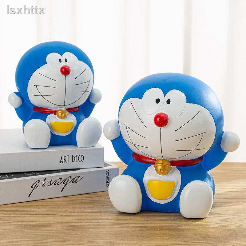 Ống Heo Tiết Kiệm Chống Rơi Hình Mèo Máy Doraemon Sáng Tạo Cho Bé Trai