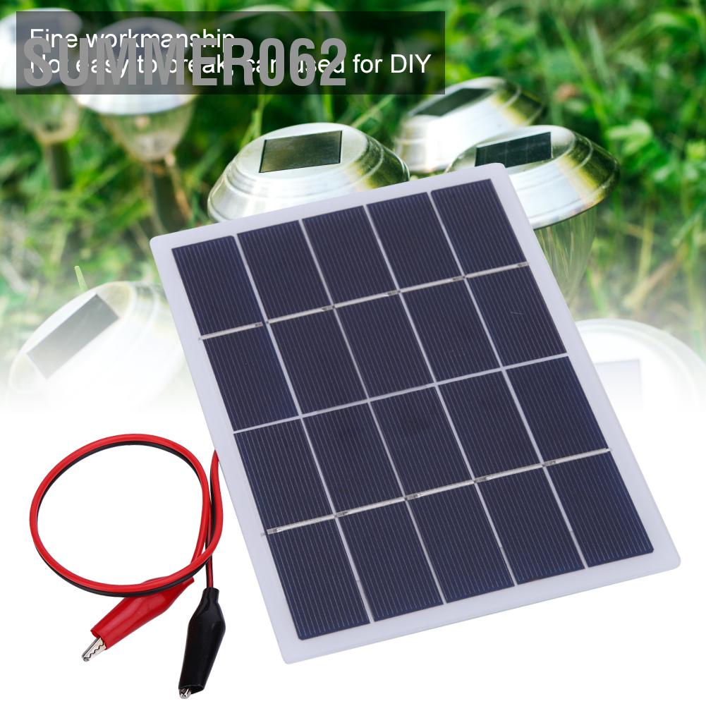 [Hàng Sẵn] 3W5V đa tinh thể tấm áp suất năng lượng mặt trời 170 x 130mm của tấm pin mặt trời 【Summer062】