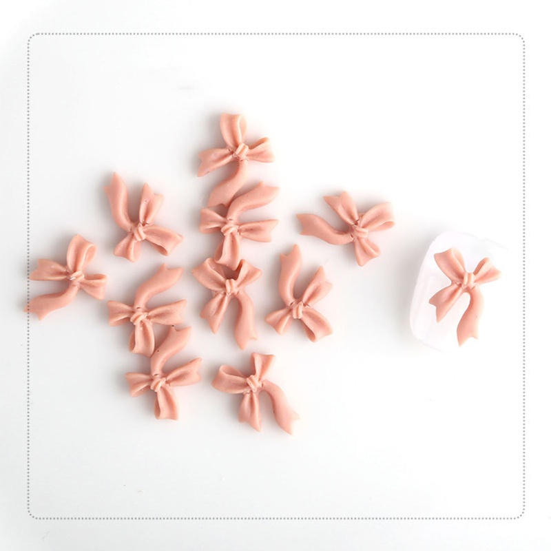 Set 10 Phụ Kiện Trang Trí Móng Nghệ Thuật Hình Nơ 3D DIY