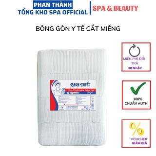 Bông gòn y tế cắt miếng 7x7cm gói 500gr - chính hãng bông bạch tuyết