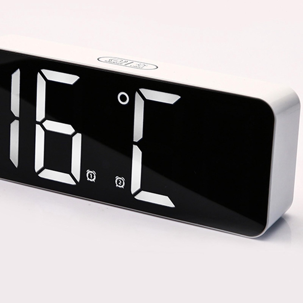Đồng Hồ Báo Thức Điện Tử Để Bàn Có Đèn LED Hiển Thị Nhiệt Độ 12 / 24H lzdjhyke3