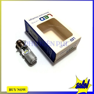 Đèn pha xe máy H4 6 tim ánh sáng trắng