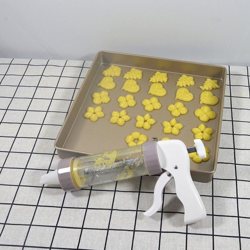 Súng bắn tạo hình bánh bao gồm khuôn tạo hình bánh quy và đầu bắt bông kem tiện lợi LEBENANG