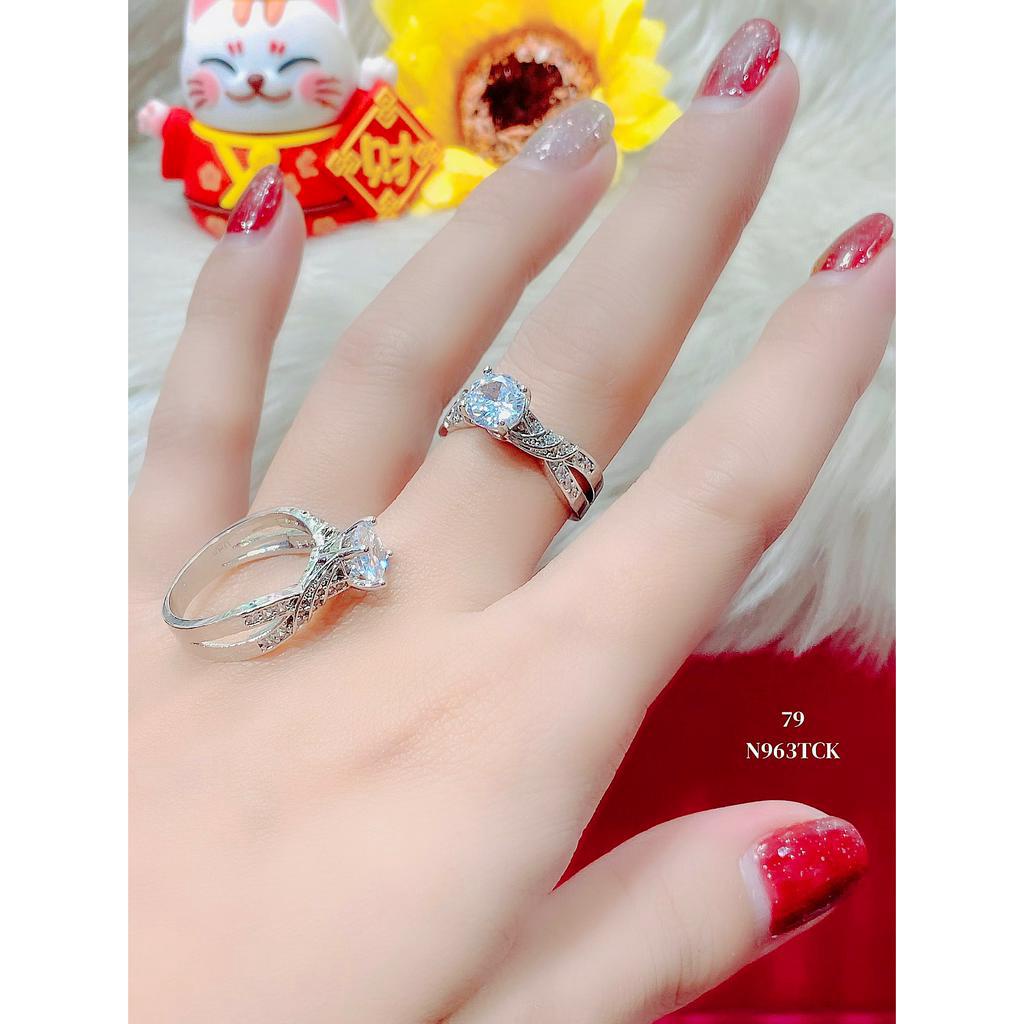 N963 Nhẫn nữ UHA mạ vàng 18k đính đá CZ - Trang Sức UHA