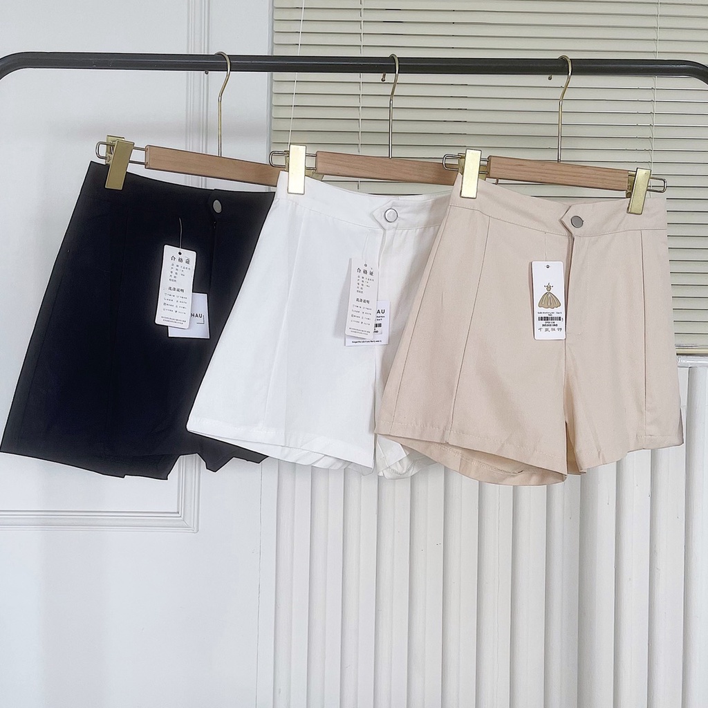 Quần short lưng bản cạp cao dáng ngắn - Surichau