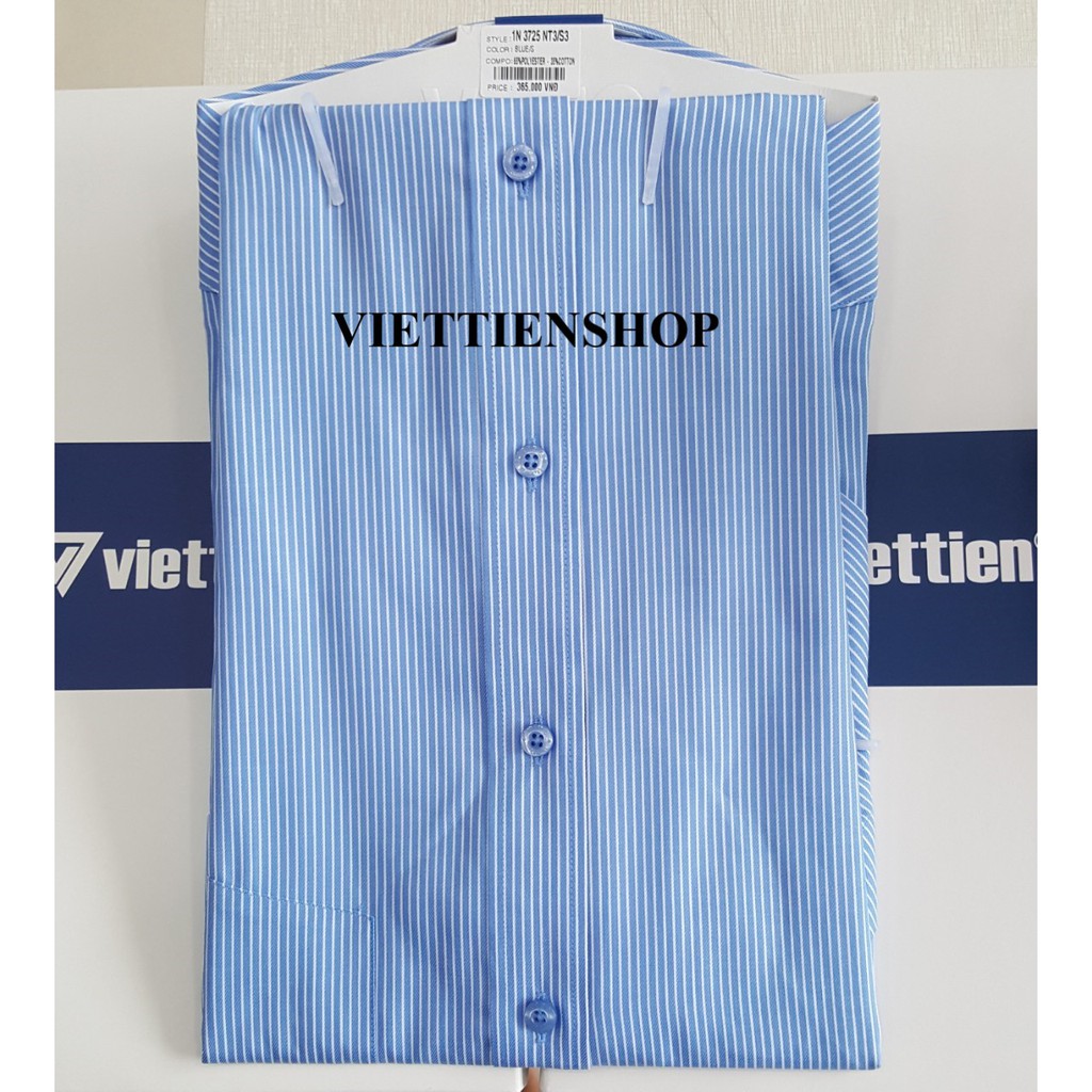 (3725 SS) ÁO SƠ MI VIỆT TIẾN NGẮN TAY KẺ SỌC | BigBuy360 - bigbuy360.vn