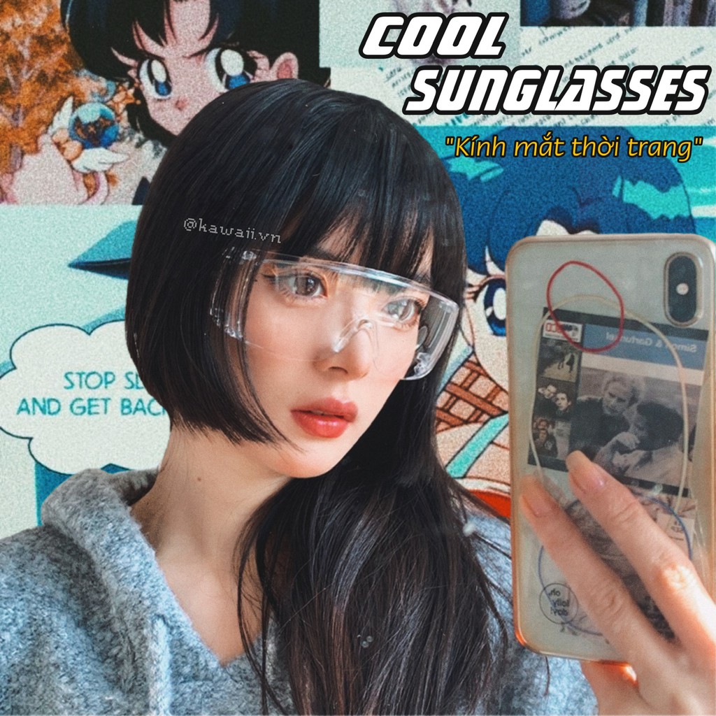 COOL SUNGLASSES - KÍNH MẮT THỜI TRANG TRONG SUỐT chất liệu nhựa cao cấp
