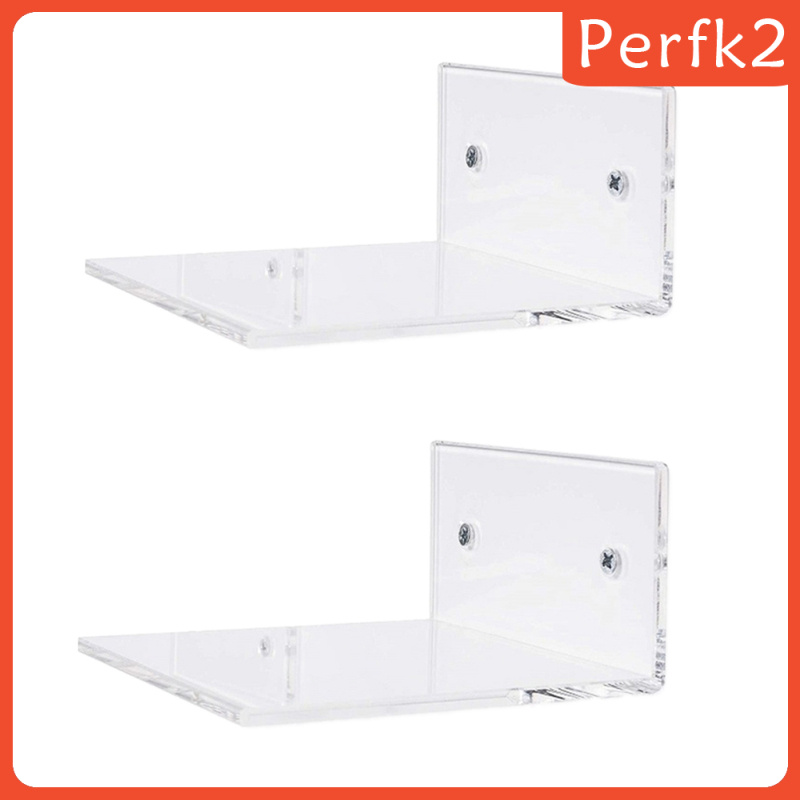 Set 2 Kệ Gắn Tường Bằng Acrylic Trong Suốt 10cm Dùng Để Đựng Đồ Dùng Nhà Tắm