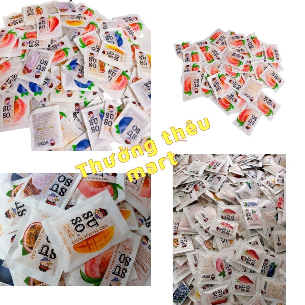 Kẹo thạch zòn zai Suso Phú cường 1kg 76 cái mix nhiều vị