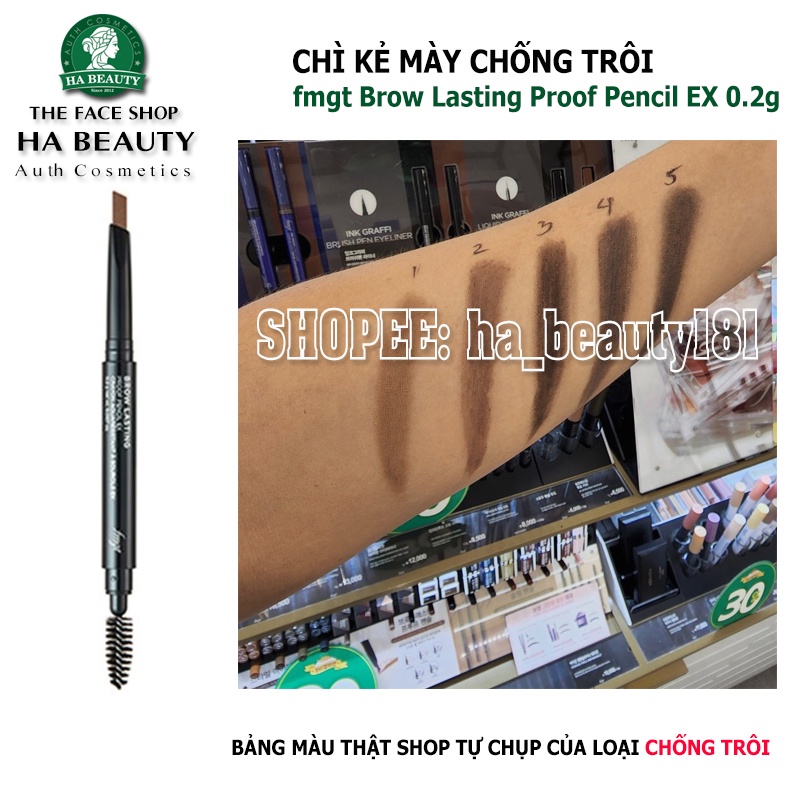 Chì kẻ mày trang điểm chân mày lông mày The Face Shop fmgt Designing Eyebrow Pencil 0.25g