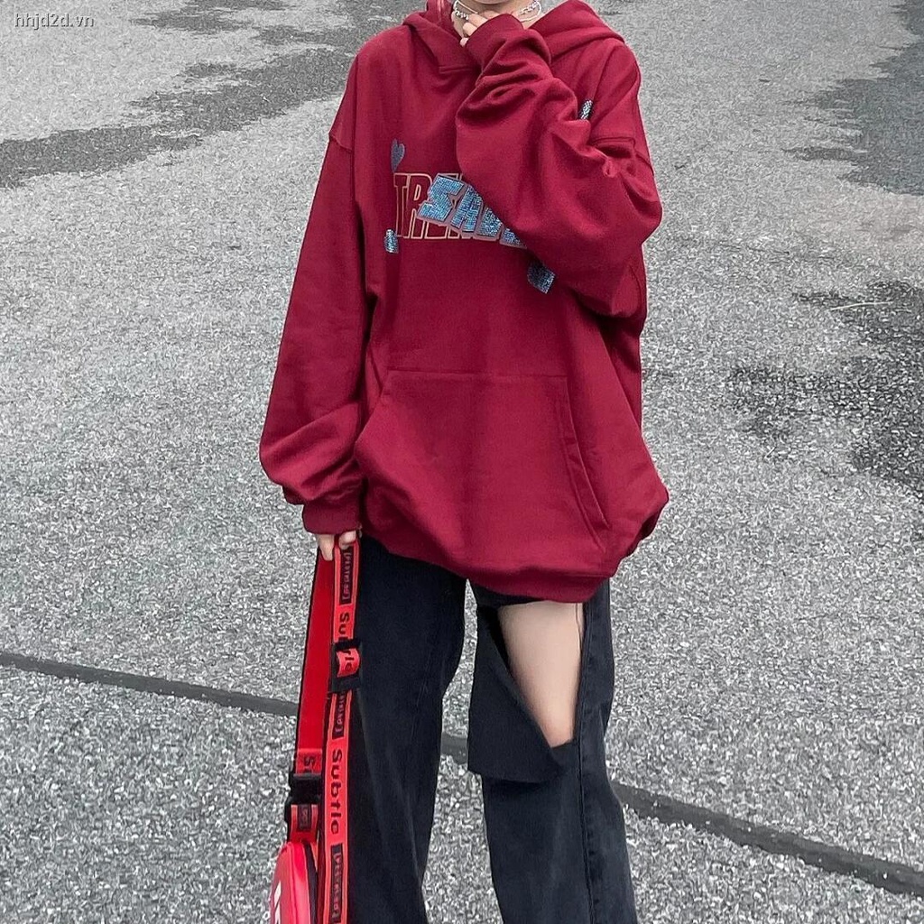 Áo hoodie vải cotton mỏng dài tay in hình/áo thun trắng cho nữ