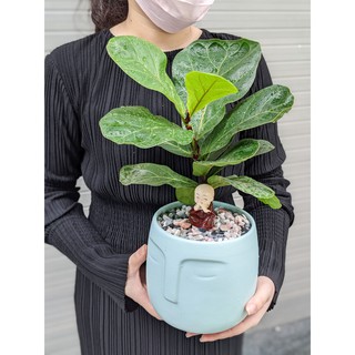 Chậu gốm sứ bát tràng tráng men mặt cười có lỗ thoát nước, trồng cây, cắm hoa các kiểu rất xinh (ko cây)