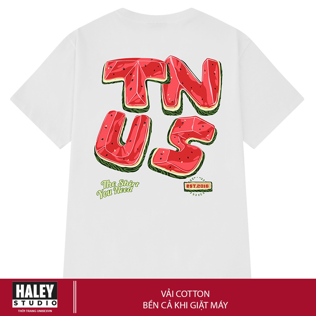 Áo Thun Water melon Tuns Unisex HALEY Form Rộng Nam Nữ tay lỡ Basic cao cấp chất cotton 100% phông siêu mát TN469
