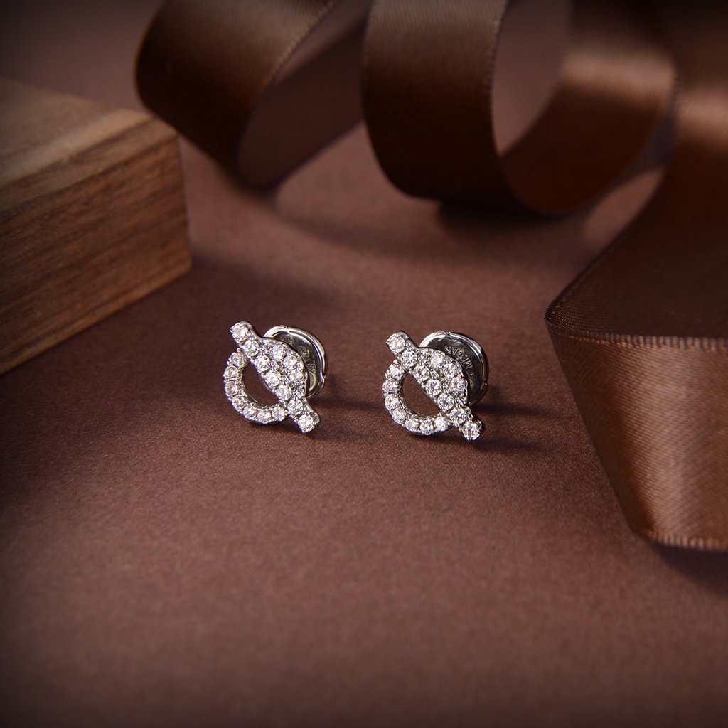 Khuyên Tai Đinh Tán Đính Đá Mini HMS 2022 Bằng Bạc S925 Thời Trang Cho Nữ