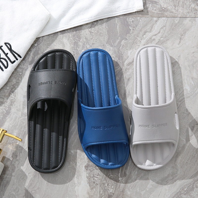 Dép đi trong nhà đế mềm chống trượt màu trơn size 36-45 cho người lớn AYUER