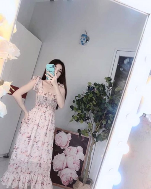Đầm maxi ống 2 dây cột nơ siêu xinh (hình thật+video) | BigBuy360 - bigbuy360.vn
