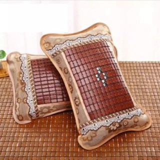 Bộ 2 gối trúc điều hòa. 1 mặt trúc 1 mặt Lụa. Thoáng mát, rất tốt cho sức khỏe. Không bị nóng đầu