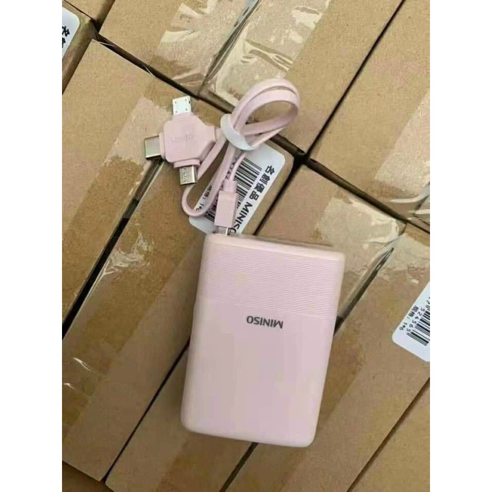 Sạc Dự Phòng MINISO 3in1 3000mah Sạc Dự Phòng Điện Thoại Máy Tính....