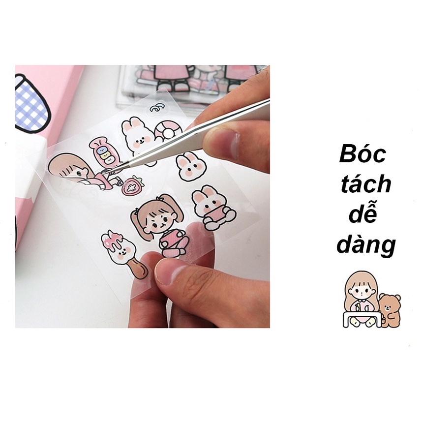 Sticker trong suốt không thấm nước - trang trí điện thoại , laptop, tablet mũ bh , sổ tay , vật dụng ...