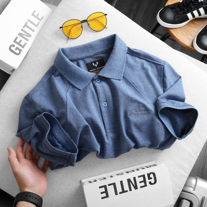 Áo Thun Nam Có Cổ Cá Sấu Cotton Mẫu Phối Thân 3 Mảnh Đẹp