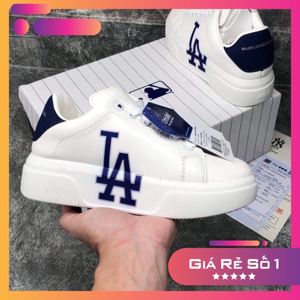 Giày Thể Thao Nam Nữ Mc queen LA, Giày MLB LA Gót da lộn Cao cấp(Hàng chất)