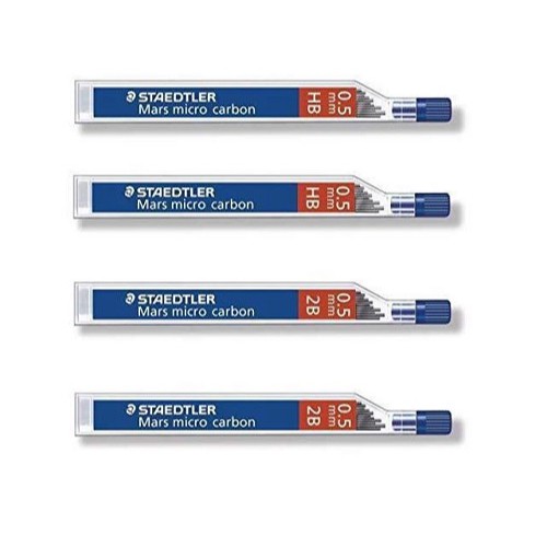 Ruột chì kim kỹ thuật MARSMICRO 0.5 mm độ cứng 2B/HB Staedtler-Dụng cụ vẽ Tâm Tâm