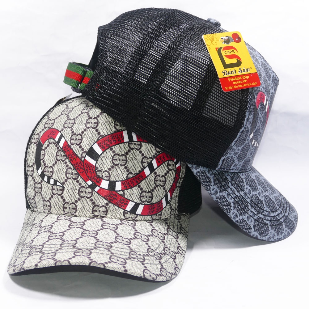Nón kết lưới In hình CON RẮN độc đáo cao cấp, khóa gài - Kiểu dáng thời trang cá tính thích hợp cho mọi người