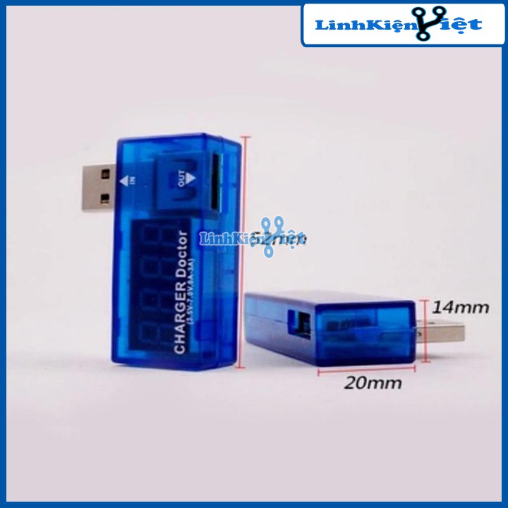 Test điện thoại, sạc dự phòng - USB đo dòng đo áp V1