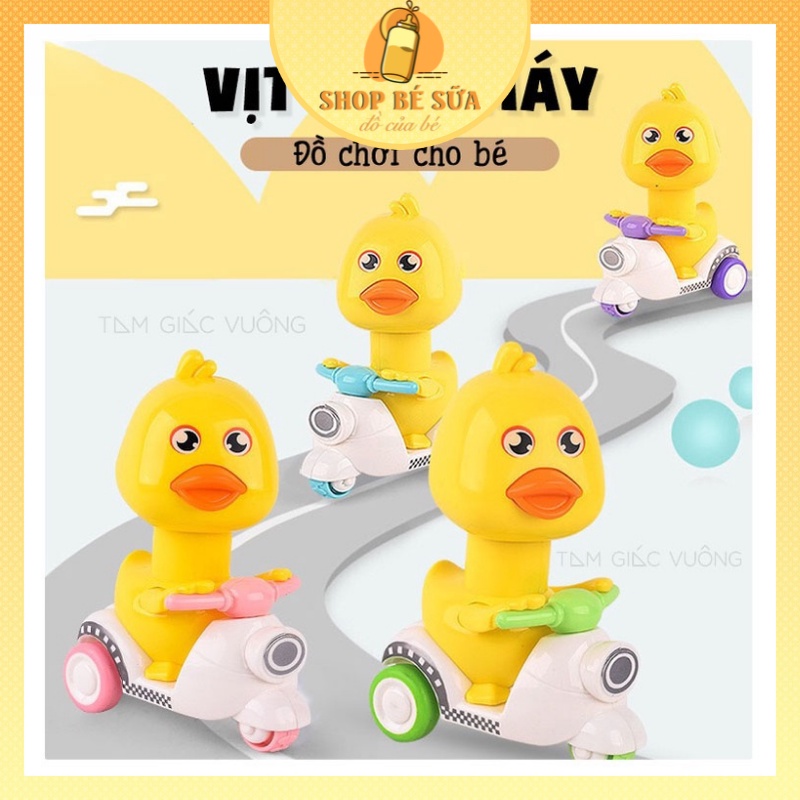 Vịt Vàng Chạy Xe Vespa, Ấn Là Chạy, Đồ Chơi Vịt Con Chạy Cót Đáng Yêu Cho Bé Giải Trí