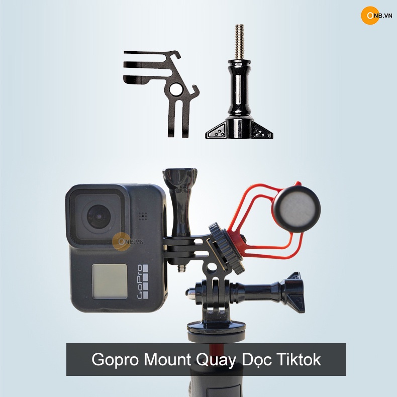 Gopro 11 10 Mount kim loại gắn dọc quay khung hình ngang dọc