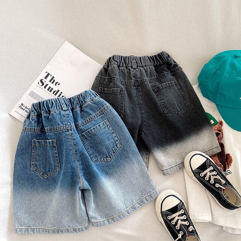 Quần Short Denim Màu Gradient Thời Trang Mùa Hè Dành Cho Bé Trai