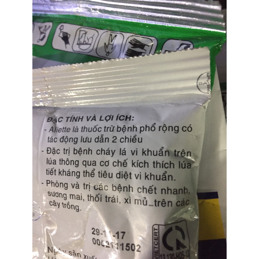 Sản phẩm bảo vệ cây trồng Aliete gói 100gr