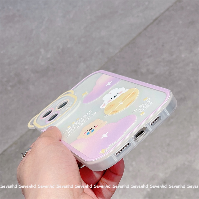 Ốp Điện Thoại Mềm Họa Tiết Tai Thỏ / Gấu Hoạt Hình Cho iPhone 14 13 12 11 Pro Max Xs Max Xr X 6 6s Plus