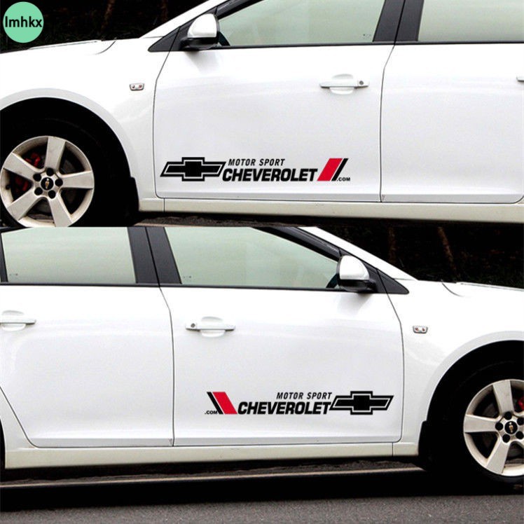 Bộ 2 Miếng Dán LOGO Trang Trí Xe Hơi Chevrolet Chống Trầy Xước