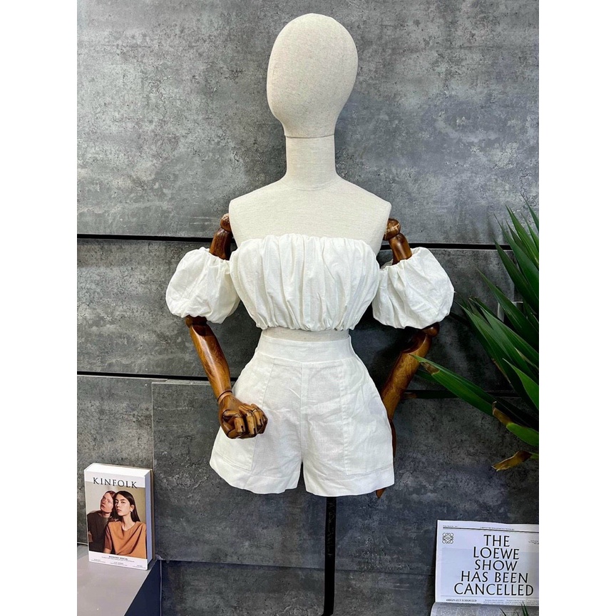 sét bộ đùi áo bệt vai tay phồng