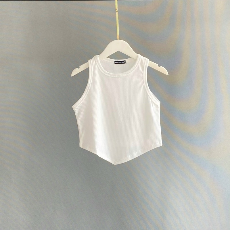 Áo croptop sát nách nữ chất thun gân thoáng mát không bị lộ